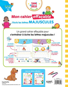 Sami et Julie Maternelle - Mon cahier effaçable - J'écris les lettres majuscules
