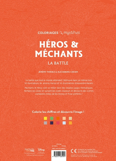 Coloriages mystères Disney - Héros & Méchants, la battle