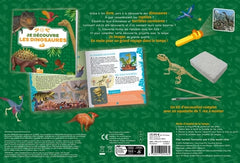 Je découvre les dinos - coffret avec lampe et kit excavation
