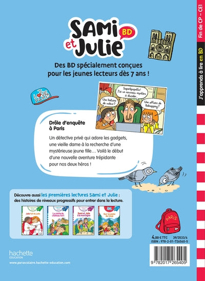 Sami et Julie BD Fin de CP-CE1 - Drôle d'enquête à Paris
