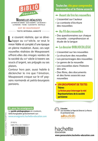 Bibliocollège - Nouvelles réalistes, Maupassant