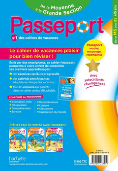 Passeport Maternelle - De la Moyenne Section à la Grande Section (4-5 ans) - Cahier de vacances 2026