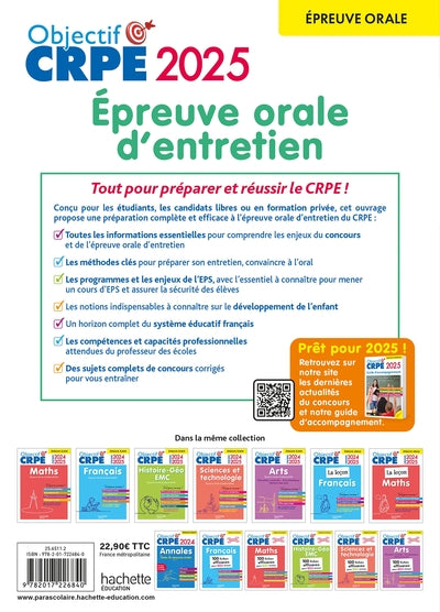 Objectif CRPE 2025 - Réussir l'épreuve orale d'entretien