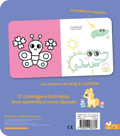 Coloriages à bords pailletés - Adrien le chien