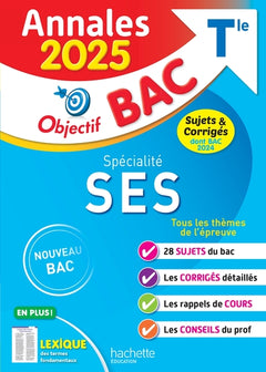 Annales Objectif Bac 2025 - Spécialité SES Tle