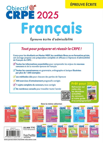 Objectif CRPE 2024 - 2025 - Français - épreuve écrite d'admissibilité