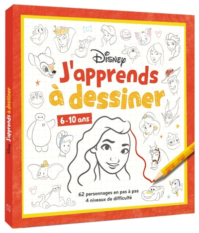 Disney - J'apprends à dessiner - 62 personnages en pas à pas