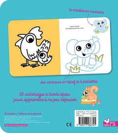 Coloriages à bords pailletés  - Noé le poney