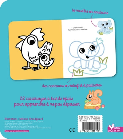 Coloriages à bords pailletés  - Noé le poney