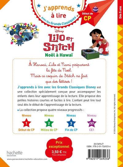 Disney - Lilo et Stitch - Noël à Hawaï, CP Niveau 1