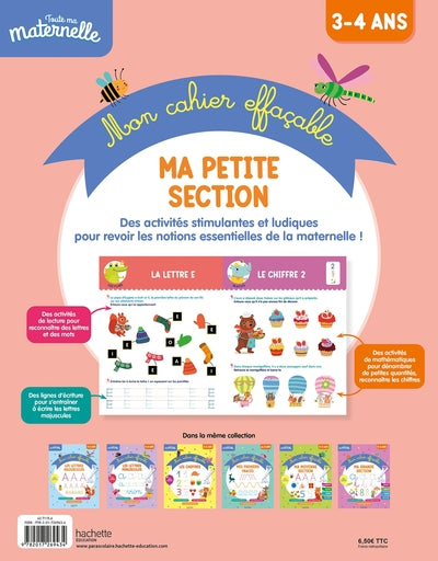 Toute ma maternelle - Mon cahier effaçable - Ma petite section