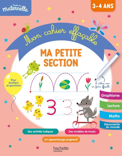 Toute ma maternelle - Mon cahier effaçable - Ma petite section