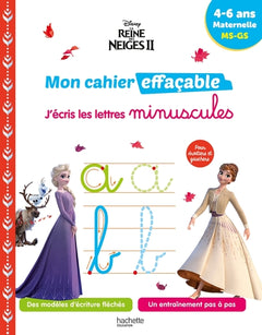 Disney - La Reine des neiges 2 - Mon cahier effaçable - J'écris les lettres minuscules