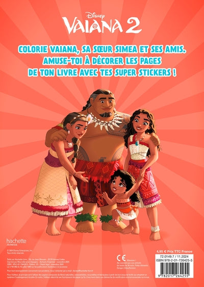 Vaiana 2 - Mes Coloriages avec stickers