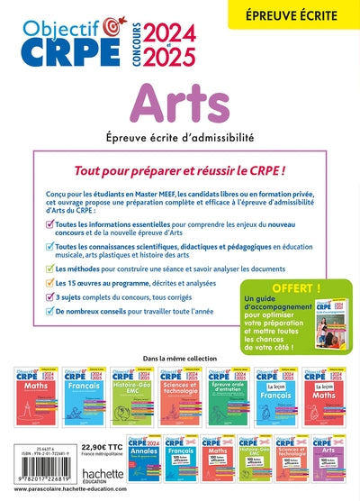 Objectif CRPE 2025 - Arts - Epreuve écrite d'admissibilité