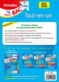 Annales Objectif Bac 2024 - Bac Terminale STMG Tout-en-un