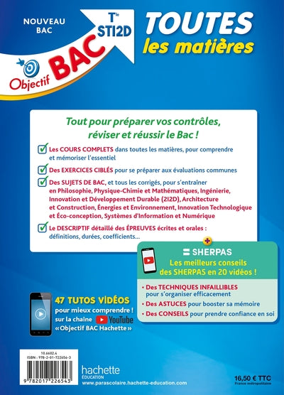 Objectif BAC 2024 - Term STI2D Toutes les matières