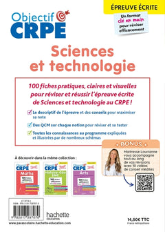 Objectif CRPE 2026 - Sciences et Technologie - 100 fiches pour bien réviser - épreuve écrite M2/L3