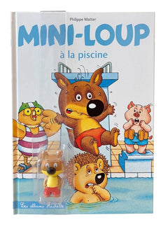 Mini-Loup à la piscine avec figurine