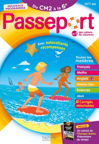 Passeport - Du CM2 à la 6ème 10/11 ans - Cahier de vacances 2026