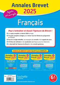 Annales Brevet 2025 - Français 3e - Sujets et Corrigés
