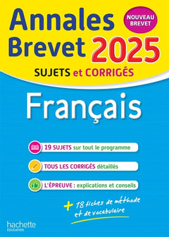 Annales Brevet 2025 - Français 3e - Sujets et Corrigés