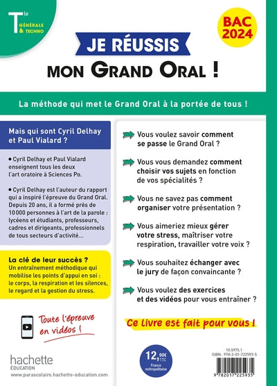 Je réussis mon Grand Oral Bac 2024 Tles générale et technologiques