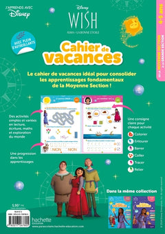 Disney - Wish - De la Moyenne à la Grande Section - Cahier de vacances 2025