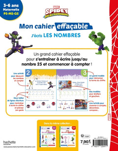 Disney - Spidey et ses amis extraordinaires  - Mon cahier effaçable - J'écris les nombres