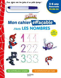 Disney - Spidey et ses amis extraordinaires  - Mon cahier effaçable - J'écris les nombres