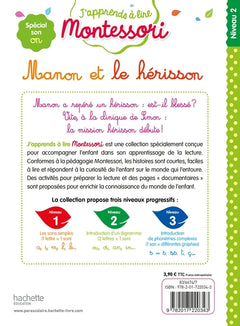 Manon et le bébé hérisson, niveau 2 - J'apprends à lire Montessori