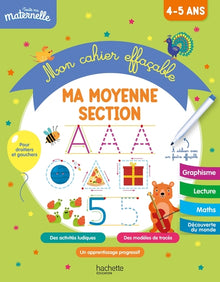Toute ma maternelle - Mon cahier effaçable - Ma moyenne section