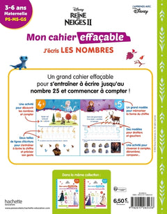 La Reine des Neiges 2 - Mon cahier effaçable - J'écris les nombres
