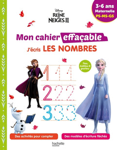 La Reine des Neiges 2 - Mon cahier effaçable - J'écris les nombres