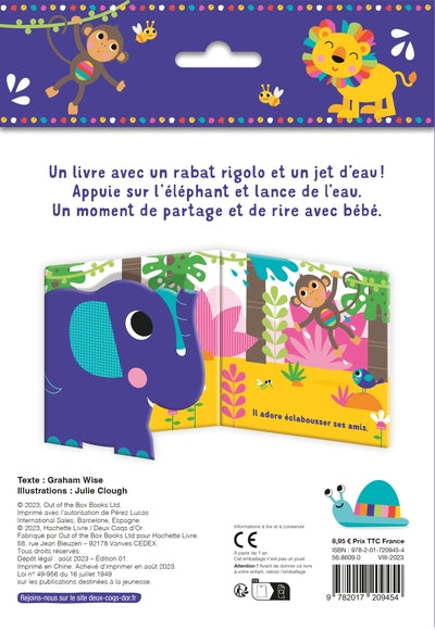 Mon livre bain éléphant farceur - Avec un jet d'eau!