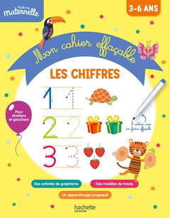Mon cahier effaçable d'écriture : Les chiffres