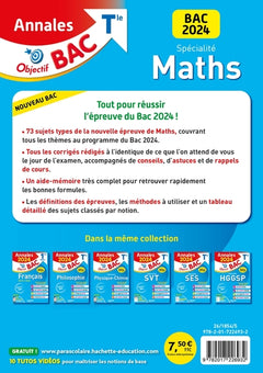 Annales Objectif BAC 2024 - Spécialité Maths