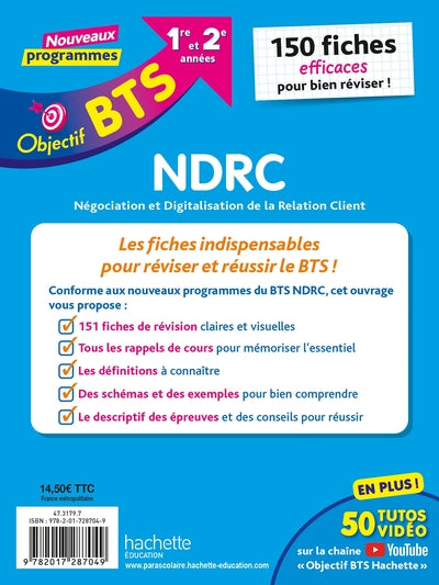 Objectif BTS NDRC - 150 fiches efficaces pour bien réviser