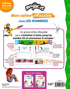 Miraculous - Mon cahier effaçable - J'écris les nombres
