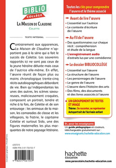 Bibliocollège - La maison de Claudine, Colette