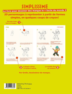 Simplissime - Le livre pour dessiner des mangas le + facile du monde 2