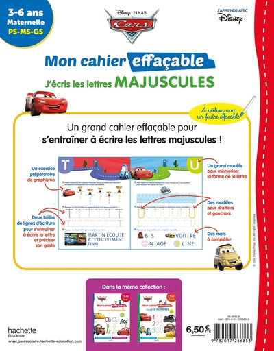 Mon cahier effaçable - J'écris les lettres majuscules