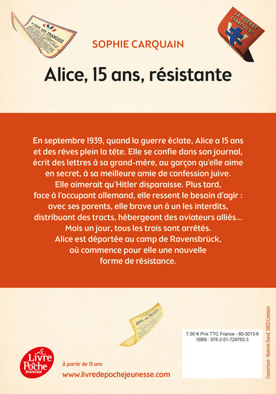 Alice, 15 ans, résistante