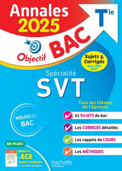 Annales Objectif Bac 2025 - Spécialité SVT Tle