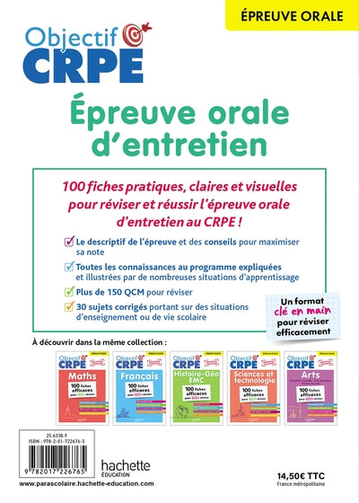 Objectif CRPE 2025 - Épreuve orale d'entretien