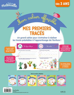 Toute ma maternelle - Mon cahier effaçable - Mes premiers tracés