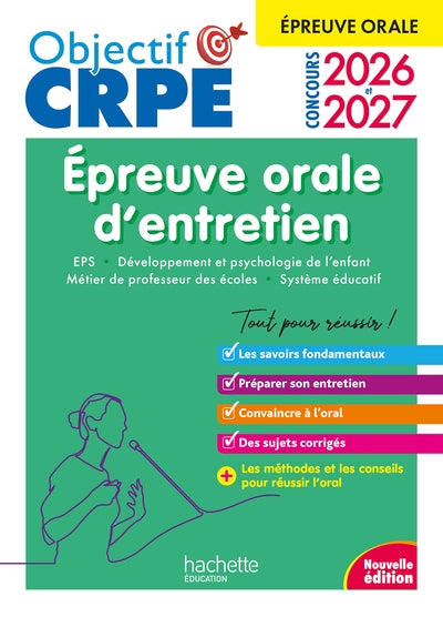 Objectif CRPE 2026-2027 - Épreuve orale d'entretien M2/L3