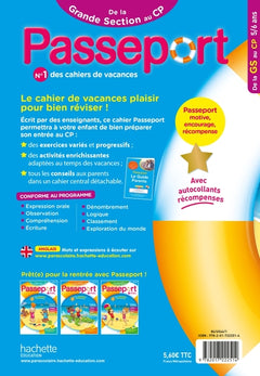 Passeport - De la Grande Section au CP 5/6 ans - Cahier de vacances 2024