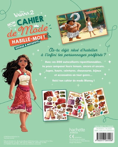 VAIANA 2 - Habille-moi ! Mon cahier de mode - Voyage à Motufetu - Disney Princesses