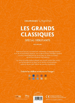 Coloriages mystères Disney - Grands classiques Spécial débutants